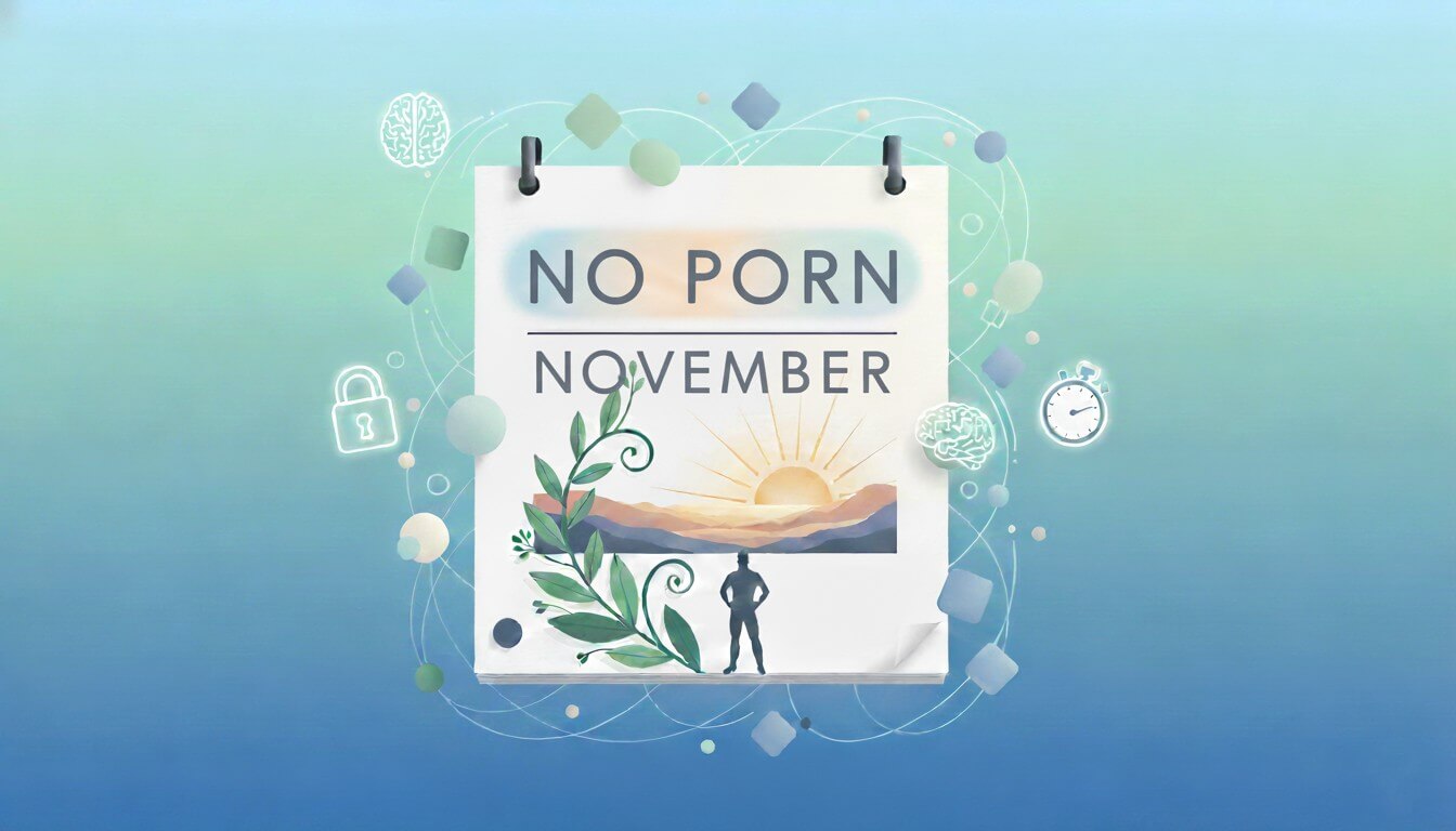 TrueAlly illustration promoting the No Porn November protocol.