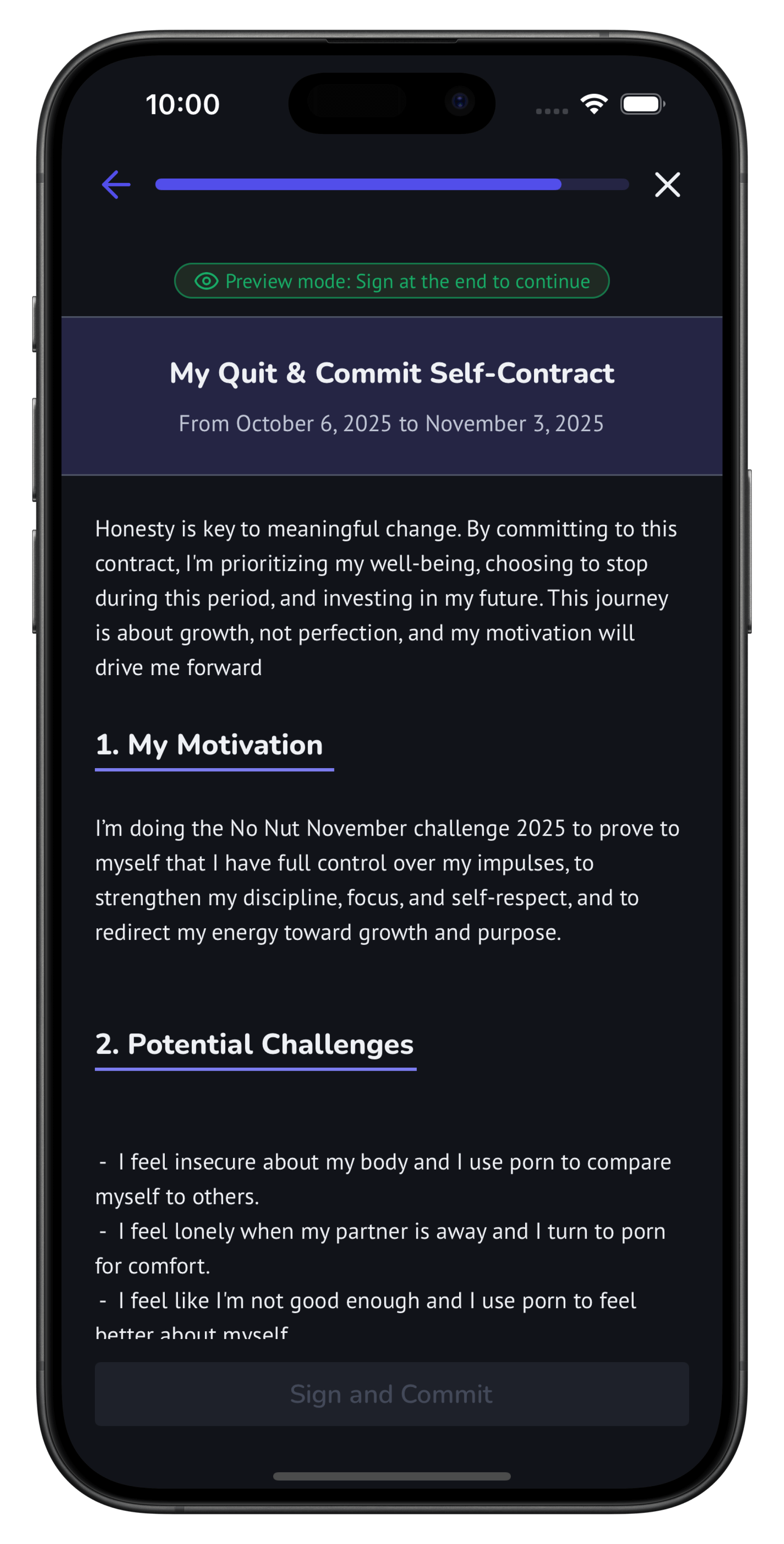 TrueAlly contract preview